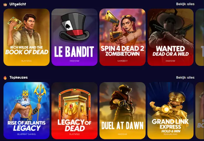 Spinsino Casino games